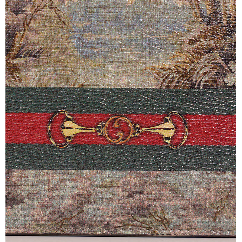 NEW $590 GUCCI Radura Print Demetra Fabric GG PLAYING CARDS & CASE w/ 2 DECKS