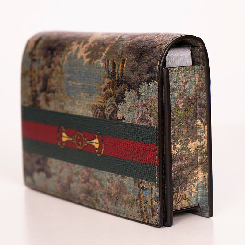 NEW $590 GUCCI Radura Print Demetra Fabric GG PLAYING CARDS & CASE w/ 2 DECKS