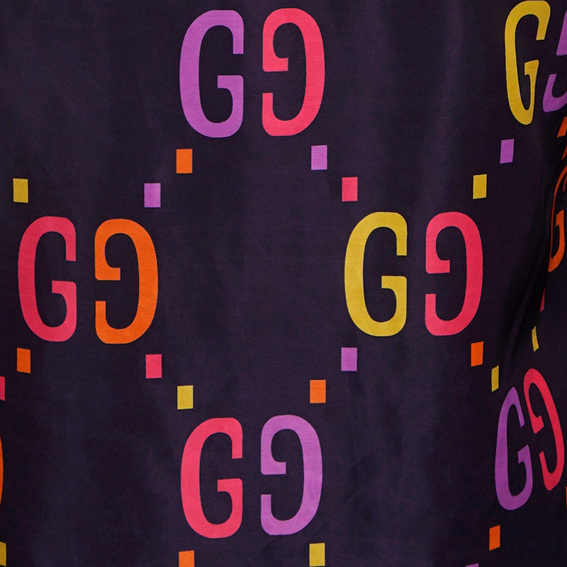 36 NEW $2,600 GUCCI Womans Blue JUMBO GG PRINT Anorak PULLOVER JACKET MINI DRESS