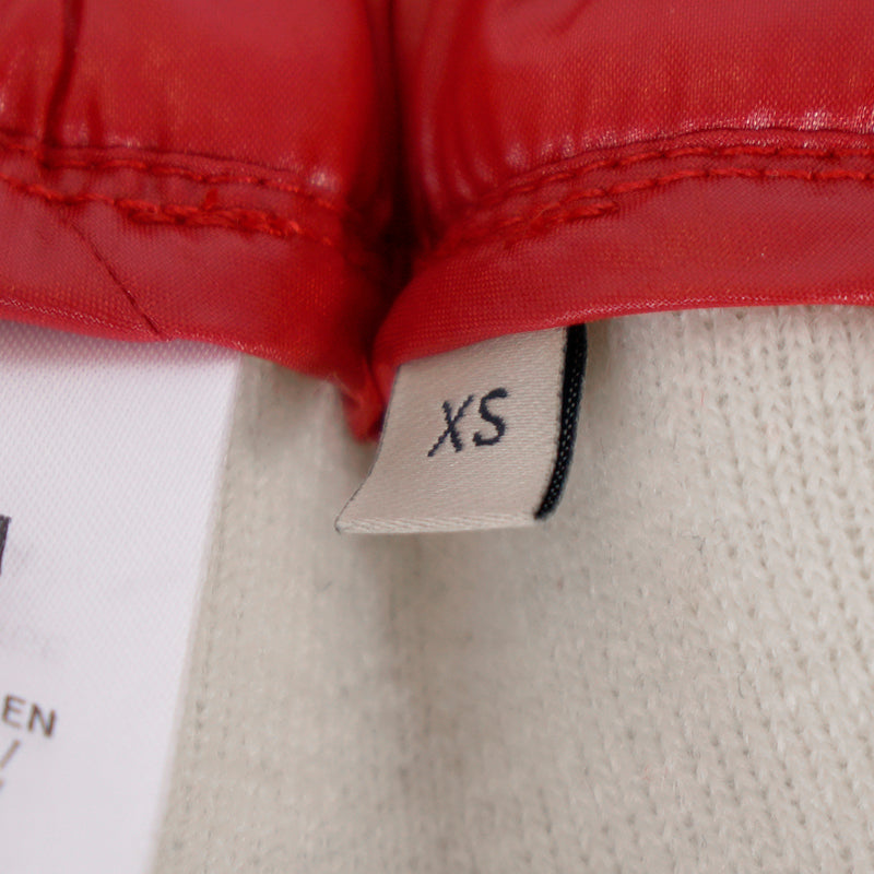sz XS NEW $1,350 GUCCI Ivory Red GG Wool-Blend Fleece Jacquard SPORTY Mini SKIRT
