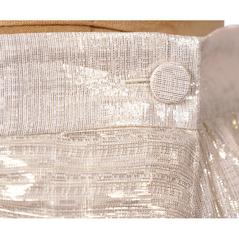 sz XS NEW $2800 GUCCI Gold Silk Ruffled Metallic GG RABBIT LUNAR YEAR Wrap SKIRT