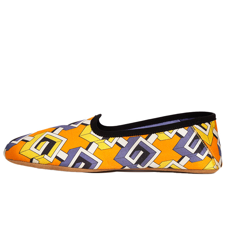 37 NEW $570 GUCCI Satin Voyage Eco GG BALLET FLAT House SLIPPERS w/ TRAVEL BAG