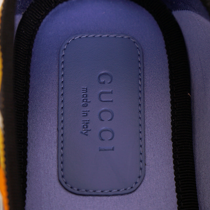 37 NEW $570 GUCCI Satin Voyage Eco GG BALLET FLAT House SLIPPERS w/ TRAVEL BAG