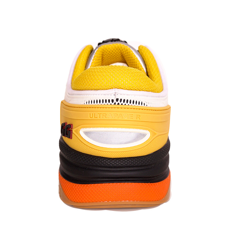 37 NEW $890 GUCCI Woman's White Yellow ULTRAPACE R Trainer GG Logo SNEAKERS NIB