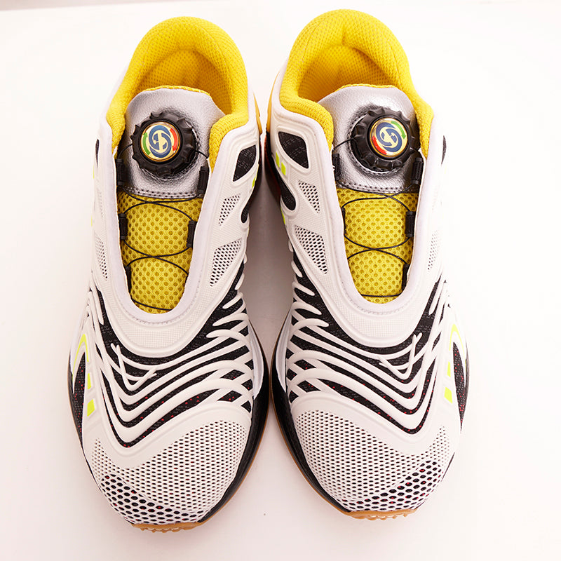 37 NEW $890 GUCCI Woman's White Yellow ULTRAPACE R Trainer GG Logo SNEAKERS NIB