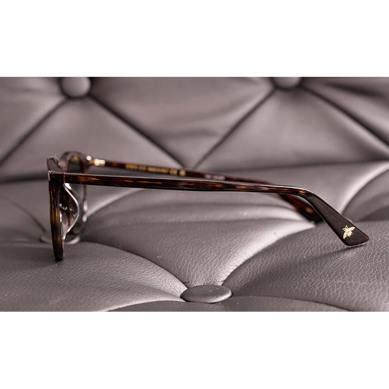 NEW $395 GUCCI Men's/Unisex Havanna Brown Logo Bee GG0154SA CLASSIC SUNGLASSES