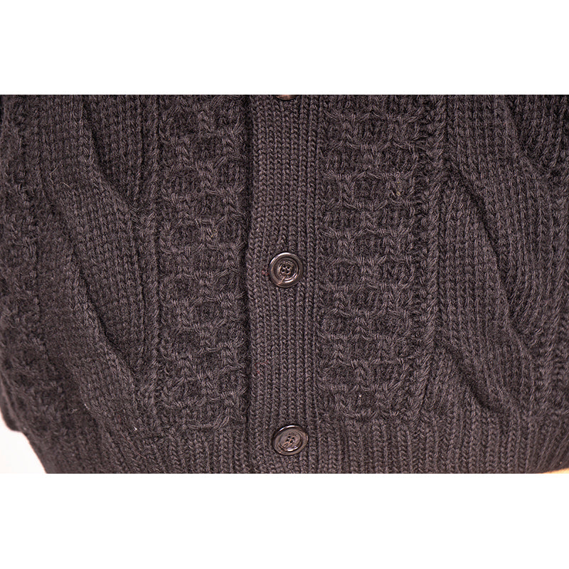 XS NEW $1900 GUCCI Men Chunky Cable Knit REMOVABLE SLEEVES Wool SWEATER CARDIGAN