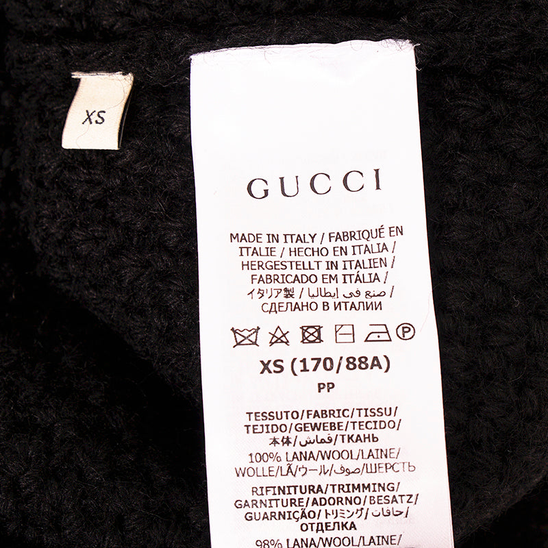 XS NEW $1900 GUCCI Men Chunky Cable Knit REMOVABLE SLEEVES Wool SWEATER CARDIGAN