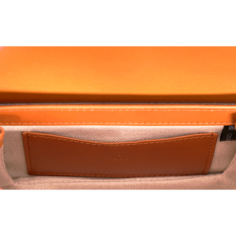 NEW $3,400 GUCCI RUNWAY Coated Canvas & Leather BAMBOO 1947 Mini 2-WAY BELT BAG