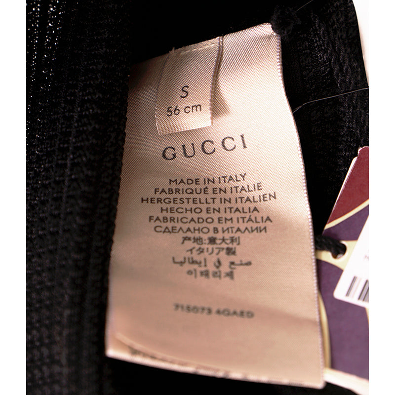 sz S NEW $450 GUCCI x ADIDAS Black Knit LOGO Swimming Hood Style Balaclava HAT