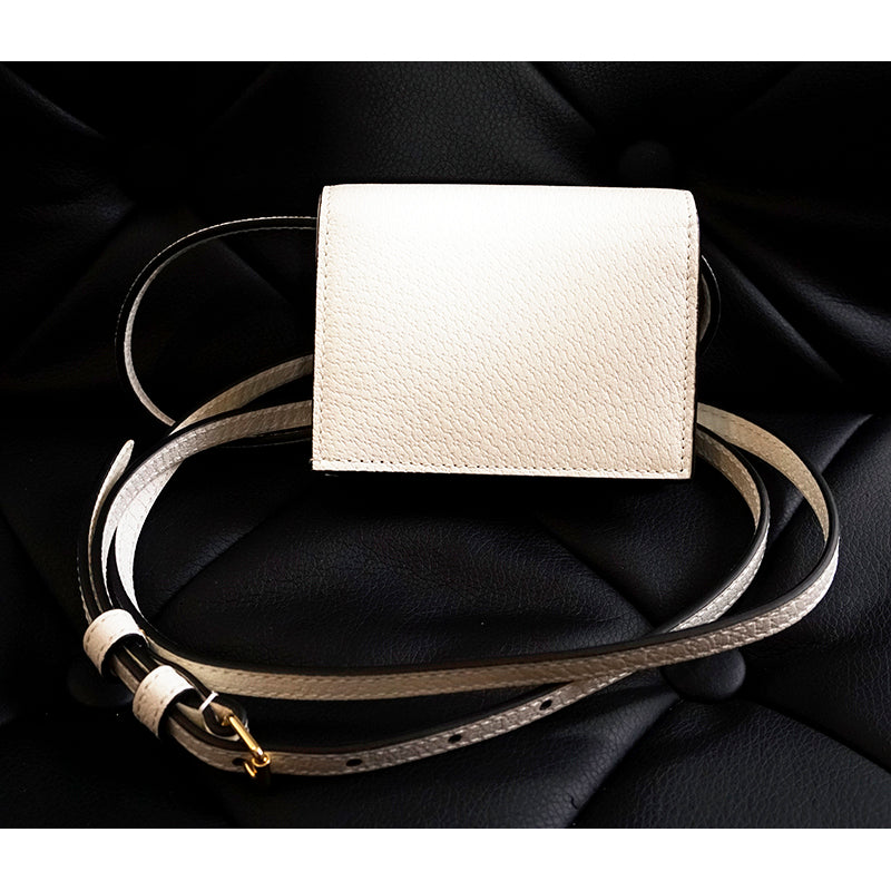 NEW $895 GUCCI Adidas Collab White Leather 1955 Horsebit CARD HOLDER MINI BAG