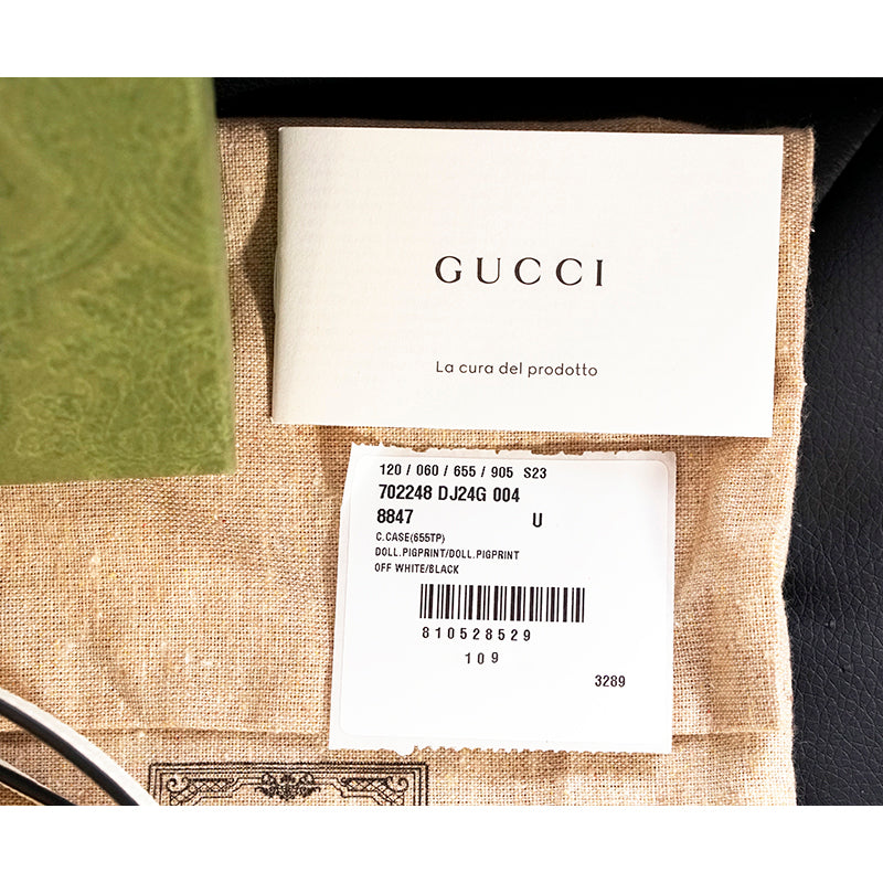 NEW $895 GUCCI Adidas Collab White Leather 1955 Horsebit CARD HOLDER MINI BAG