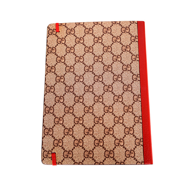 NEW $260 GUCCI Whimsy DERPY CAT GG Supreme Coated Canvas Stationery NOTEBOOK NWT