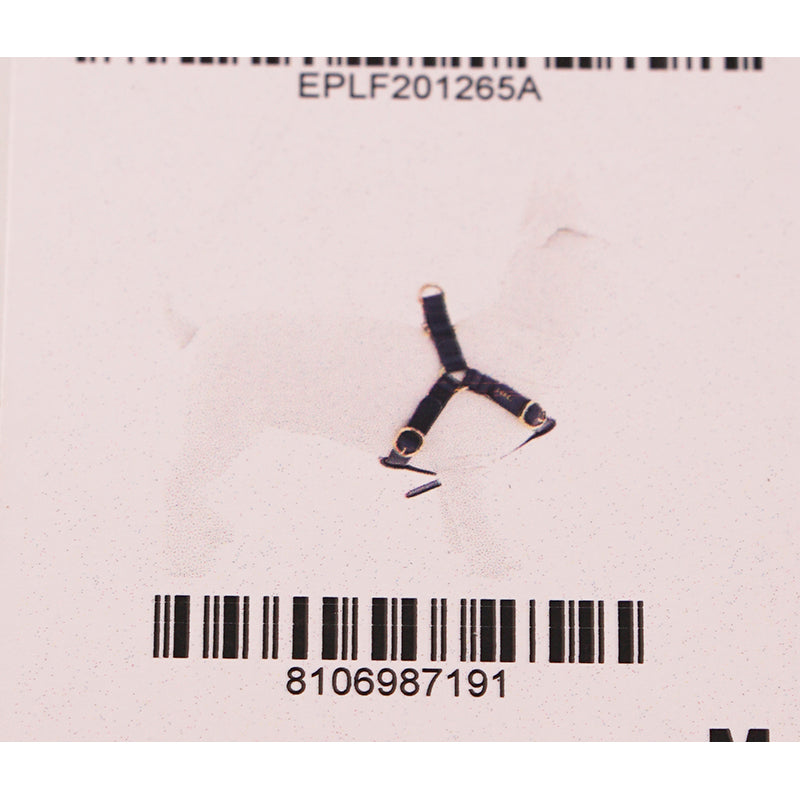 sz M NEW $650 GUCCI Black Demetra Leather-Style Gold Hardware LOGO PET HARNESS