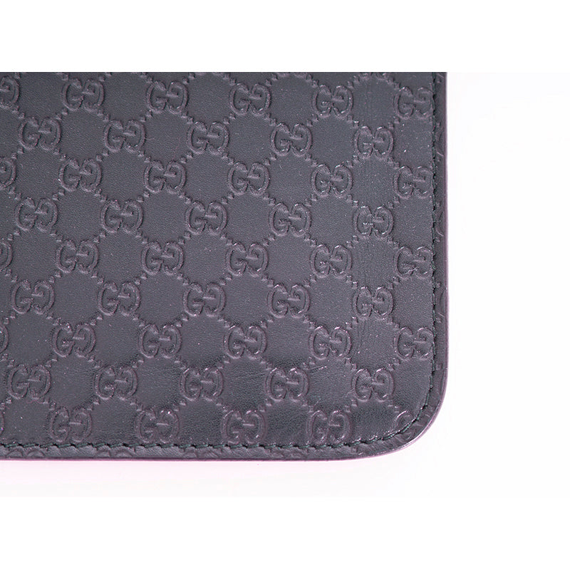 NEW $325 GUCCI Dk Blue Leather Microguccissima GG Logo Case iPad/Tablet/Document
