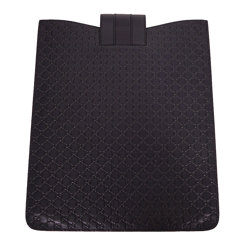 NEW $325 GUCCI Dk Blue Leather Microguccissima GG Logo Case iPad/Tablet/Document