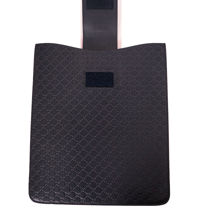 NEW $325 GUCCI Dk Blue Leather Microguccissima GG Logo Case iPad/Tablet/Document