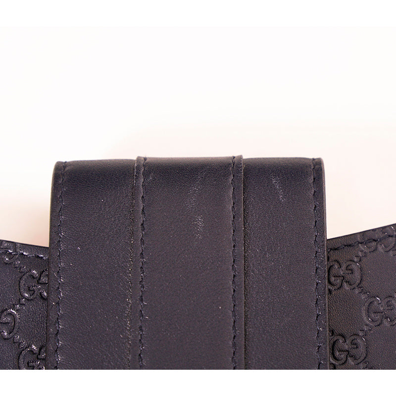 NEW $325 GUCCI Dk Blue Leather Microguccissima GG Logo Case iPad/Tablet/Document