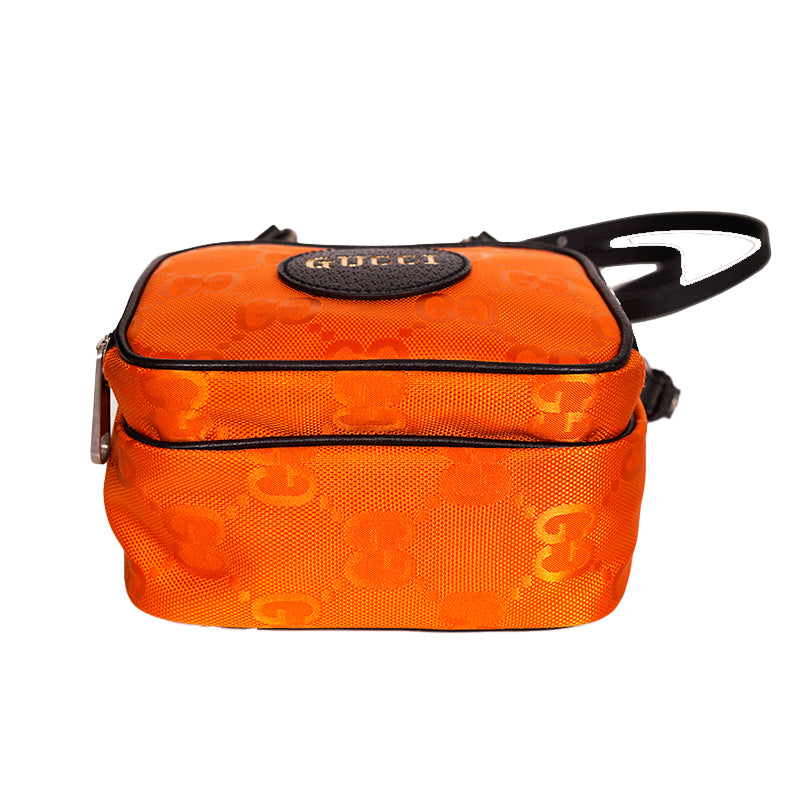 NEW $1,125 GUCCI Orange OFF THE GRID Nylon Monogram Shoulder/Crossbody 2-WAY BAG