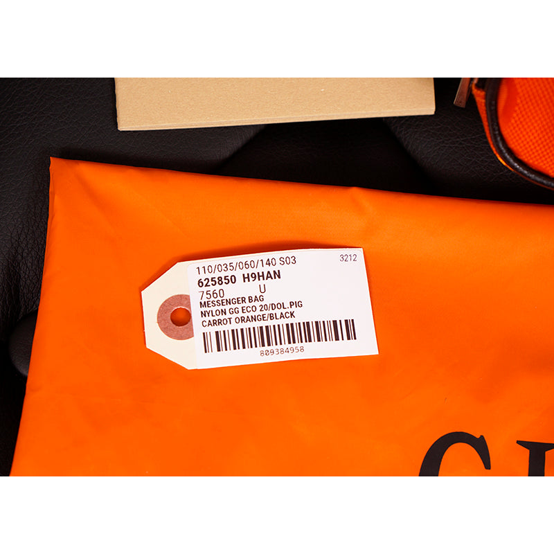 NEW $1,125 GUCCI Orange OFF THE GRID Nylon Monogram Shoulder/Crossbody 2-WAY BAG