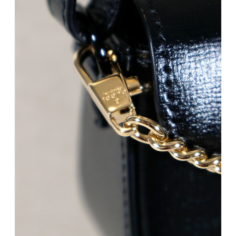 NEW $1,790 GUCCI Black Leather Nano Mini HORSEBIT 1955 BAG w 2 Removable STRAPS