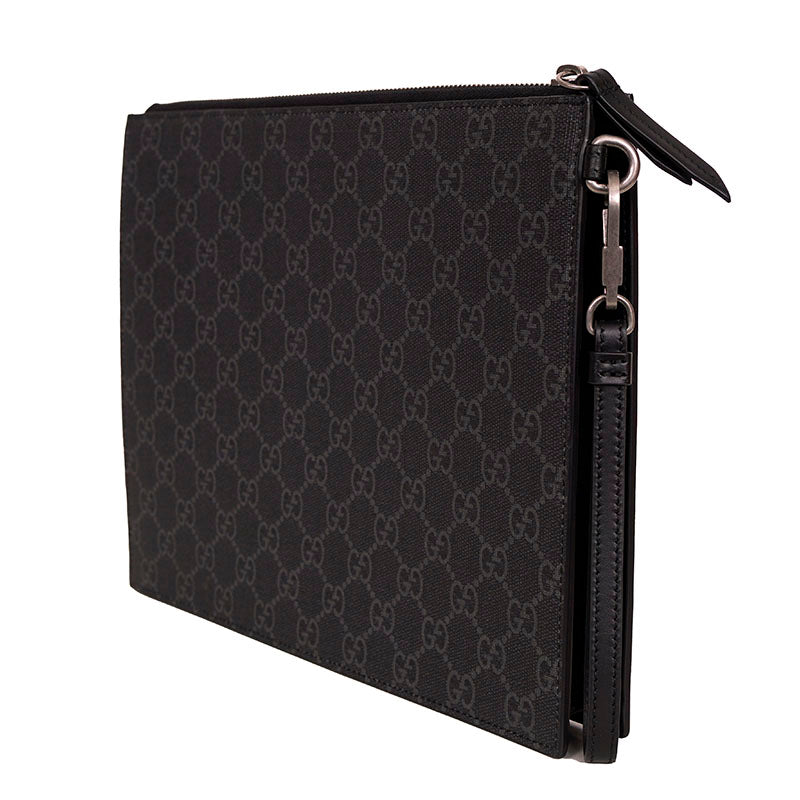 NEW $1,075 GUCCI GG Supreme Monogram RAINBOW EAGLE Bestiary Documents Holder BAG