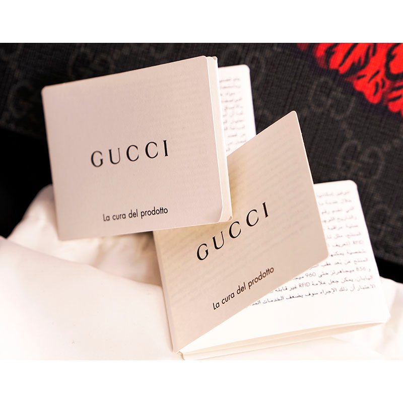NEW $1,075 GUCCI GG Supreme Monogram RAINBOW EAGLE Bestiary Documents Holder BAG