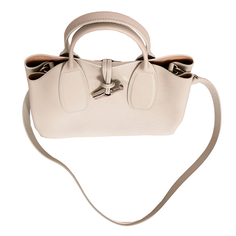 NEW $585 LONGCHAMP Mint Green Leather ROSEAU Medium TOTE BAG & STRAP Retired Col