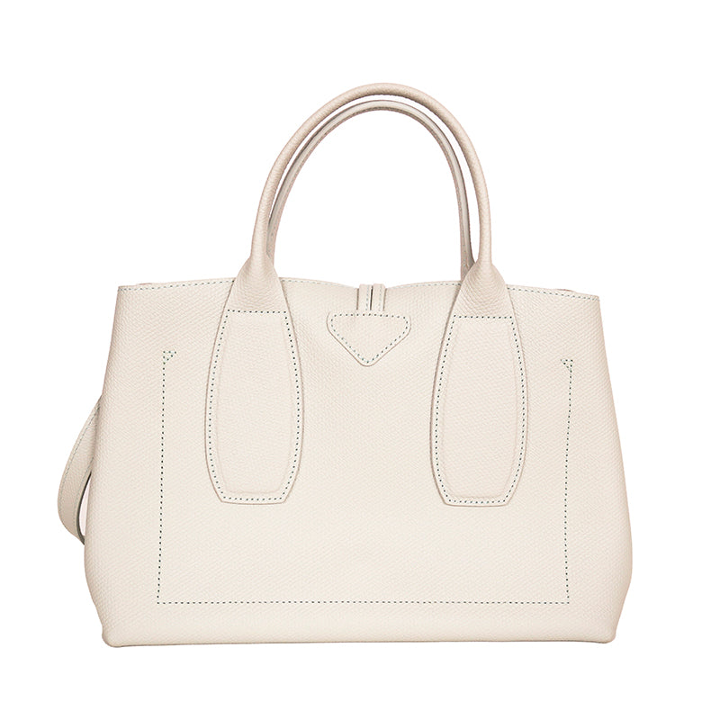 NEW $585 LONGCHAMP Mint Green Leather ROSEAU Medium TOTE BAG & STRAP Retired Col