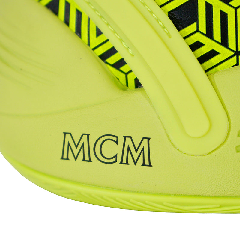 46 US 13 NEW $590 MCM x Puma TRC Blaze Court ACID LIME GREEN Low Top SNEAKERS