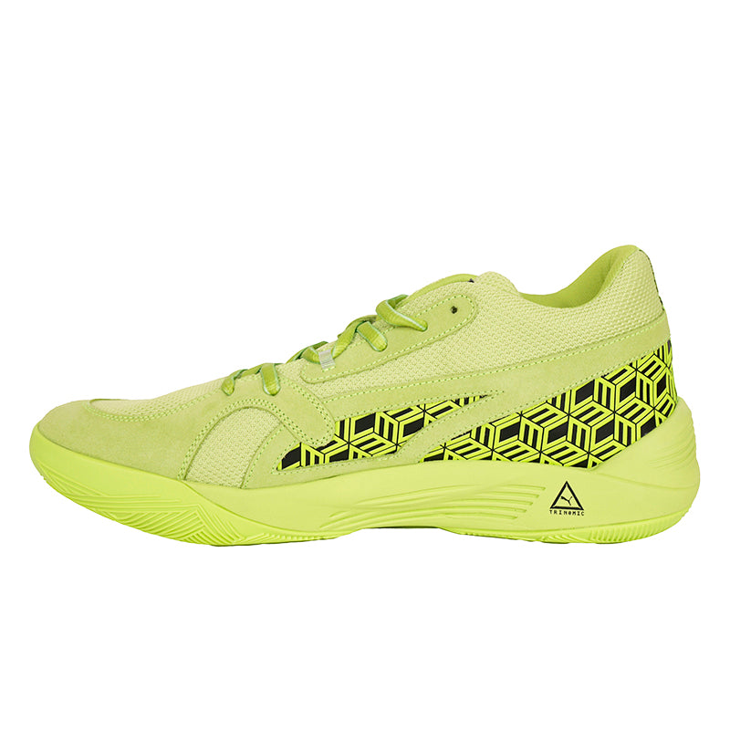 46 US 13 NEW $590 MCM x Puma TRC Blaze Court ACID LIME GREEN Low Top SNEAKERS