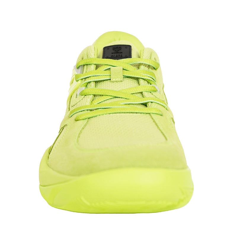 46 US 13 NEW $590 MCM x Puma TRC Blaze Court ACID LIME GREEN Low Top SNEAKERS