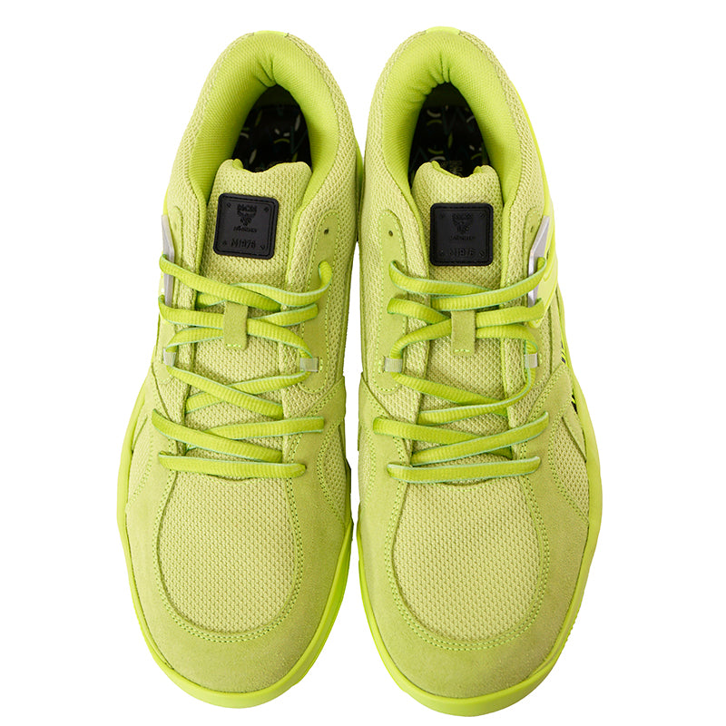 46 US 13 NEW $590 MCM x Puma TRC Blaze Court ACID LIME GREEN Low Top SNEAKERS