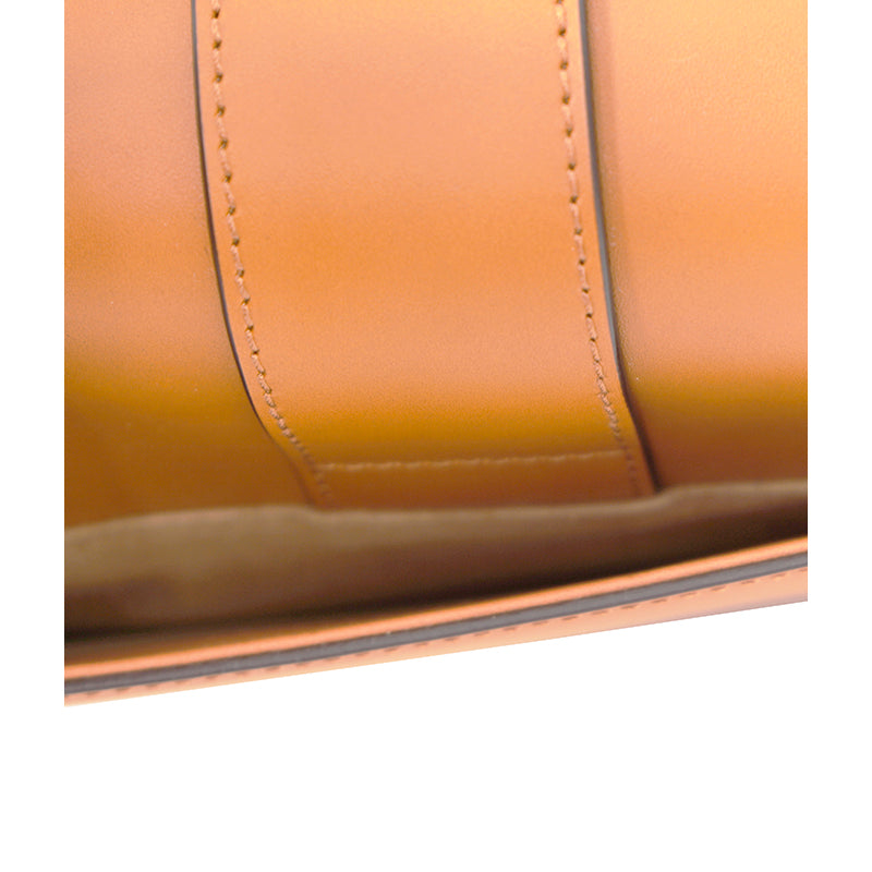 NEW $1,530 MCM Tan Cognac Leather CUBIC LOGO TRACY Shoulder/Crossbody Medium BAG