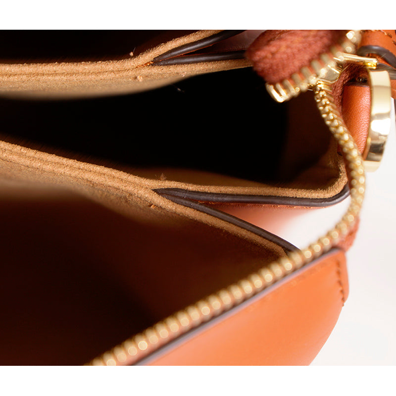 NEW $1,400 MCM Cognac Tan Nappa Leather MODE TRAVIA LOGO Medium 2-Way BAG Italy