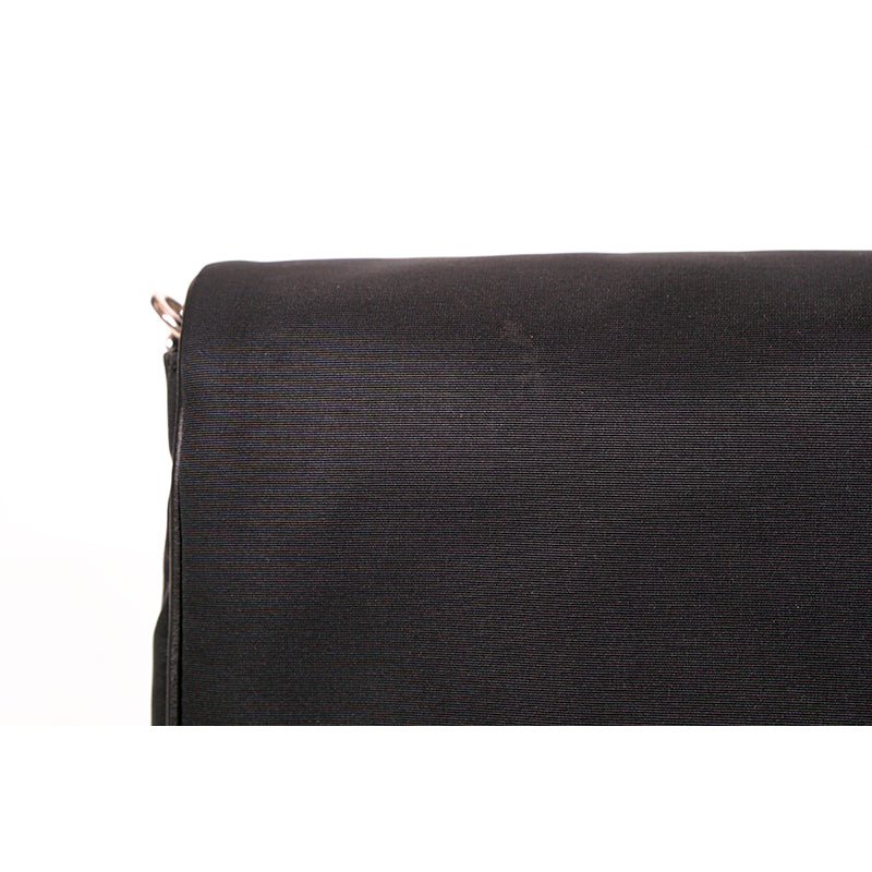 NEW $890 ALEXANDER MCQUEEN Black Nylon CRYSTAL SKULL Camera Flap BAG RED LINING!