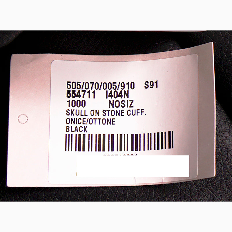 NEW $290 ALEXANDER MCQUEEN Mens Silver Tone Brass GRINNING SKULLS Onyx CUFFLINKS