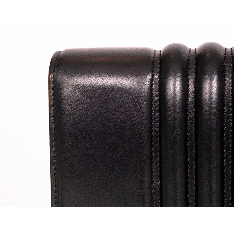 NEW $1290 ALEXANDER MCQUEEN Black Leather MOTORCYCLE RIBBED SKULL Crossbody BAG