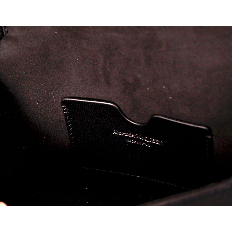 NEW $1290 ALEXANDER MCQUEEN Black Leather MOTORCYCLE RIBBED SKULL Crossbody BAG