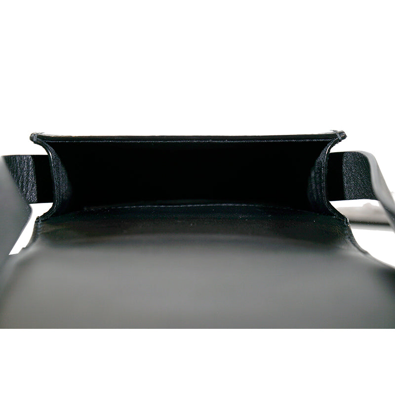 NEW $1,790 ALEXANDER MCQUEEN Black Leather FOUR RING SKULL KNUCKLE Messenger BAG