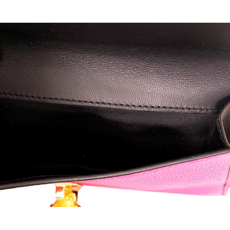 NEW $650 ALEXANDER MCQUEEN Dk Pink Leather Silver SKULL Continental LONG WALLET