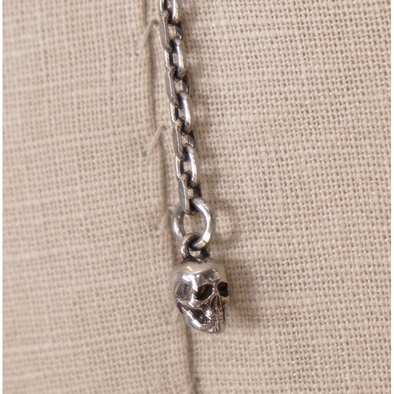 NEW $590 ALEXANDER MCQUEEN Dog Tag SNAKE & SKULL Silver Tone Brass NECKLACE NWT