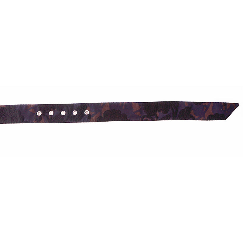 40 NEW $495 MIU MIU RUNWAY Vintage Blue Black Wine FLORAL Tricotine Waist BELT