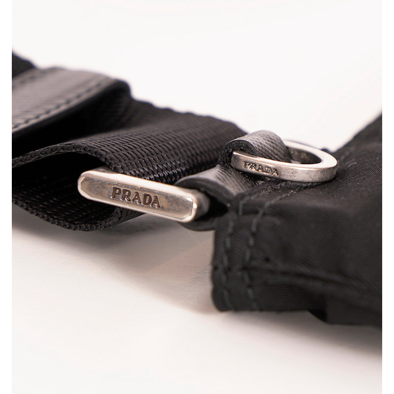 NEVER USED PRADA 2011 Vintage Black Nylon Saffiano SKULL CROSSBONE Crossbody BAG