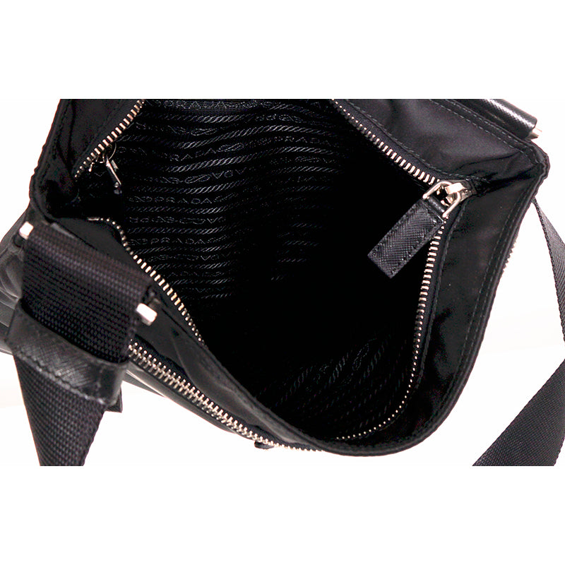 NEVER USED PRADA 2011 Vintage Black Nylon Saffiano SKULL CROSSBONE Crossbody BAG