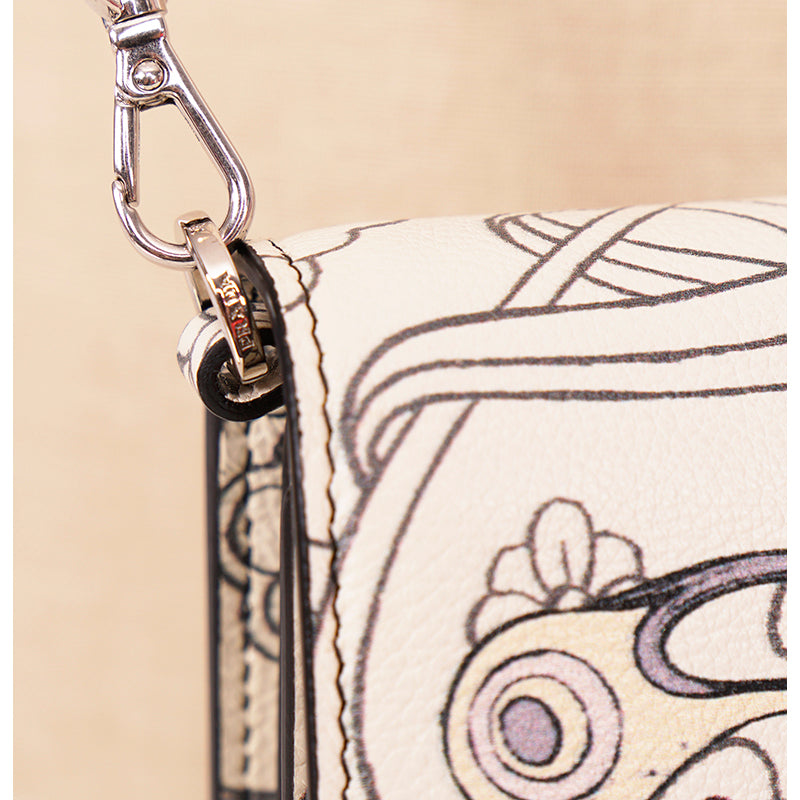NEW PRADA x James Jean 2018 RUNWAY Rabbit BUNNY PRINT Glacé Calf Leather BAG NIB