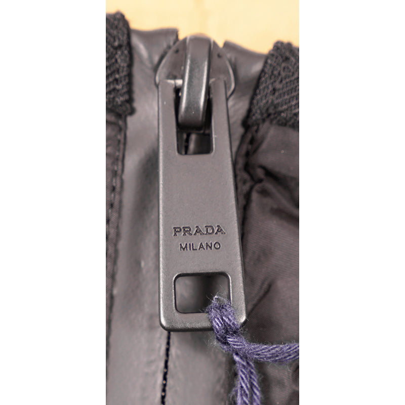 sz S NEW $2280 PRADA Men LINE A RED LOGO Blue Cotton & NYLON Zip Sporty JACKET