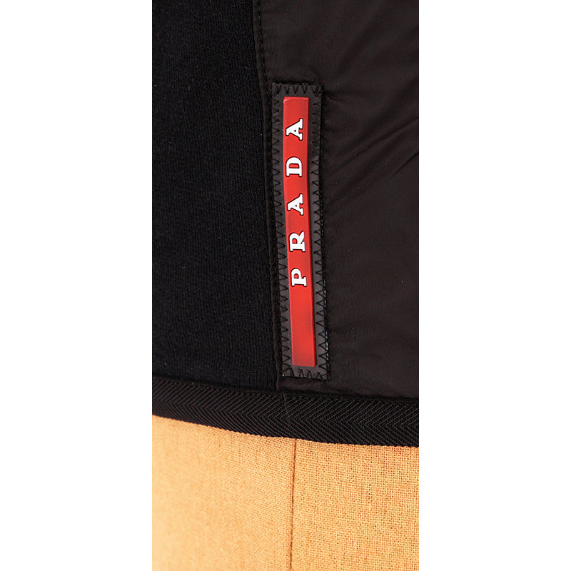 sz S NEW $2280 PRADA Men LINE A RED LOGO Blue Cotton & NYLON Zip Sporty JACKET