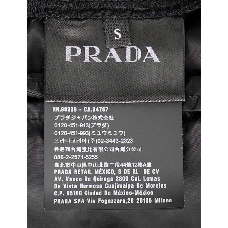 sz S NEW $2280 PRADA Men LINE A RED LOGO Blue Cotton & NYLON Zip Sporty JACKET