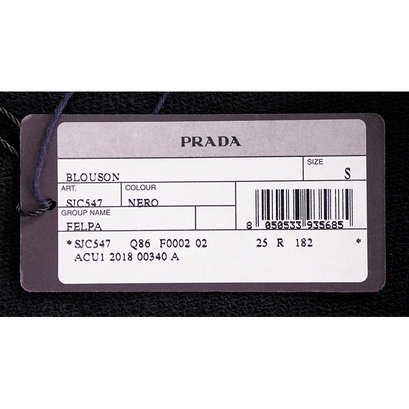sz S NEW $2280 PRADA Men LINE A RED LOGO Blue Cotton & NYLON Zip Sporty JACKET
